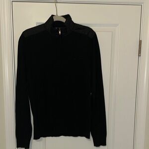 Michael Kors Black Zip Up Sweater with Sleek Design